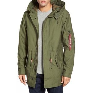 Alpha industries green military jacket
